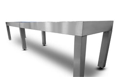 HUDSON BRUSHED STAINLESS STEEL SHUFFLEBOARD TABLE 9'-22' WITH CUSTOM FINISH OPTIONS BRUSHEDSS-HUD