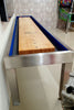 Image of HUDSON BRUSHED STAINLESS STEEL SHUFFLEBOARD TABLE 9'-22' WITH CUSTOM FINISH OPTIONS BRUSHEDSS-HUD